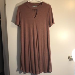 Pink t-shirt dress